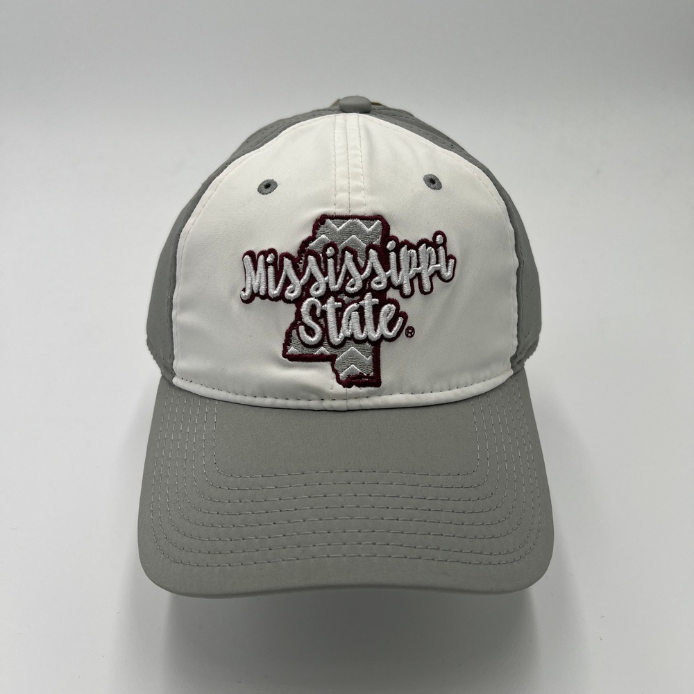 The Game Mississippi State Bulldogs Gray White Perforated Adjustable Hat OSFM